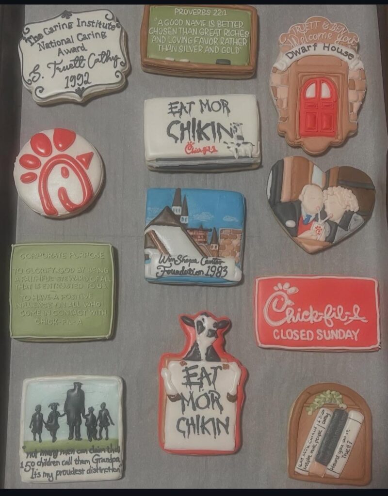Last December I was contacted about making a custom set for the founder of Chick-fil-a, S. Truett Cathy