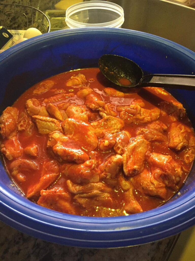 I made habanero wings and ranch dressing