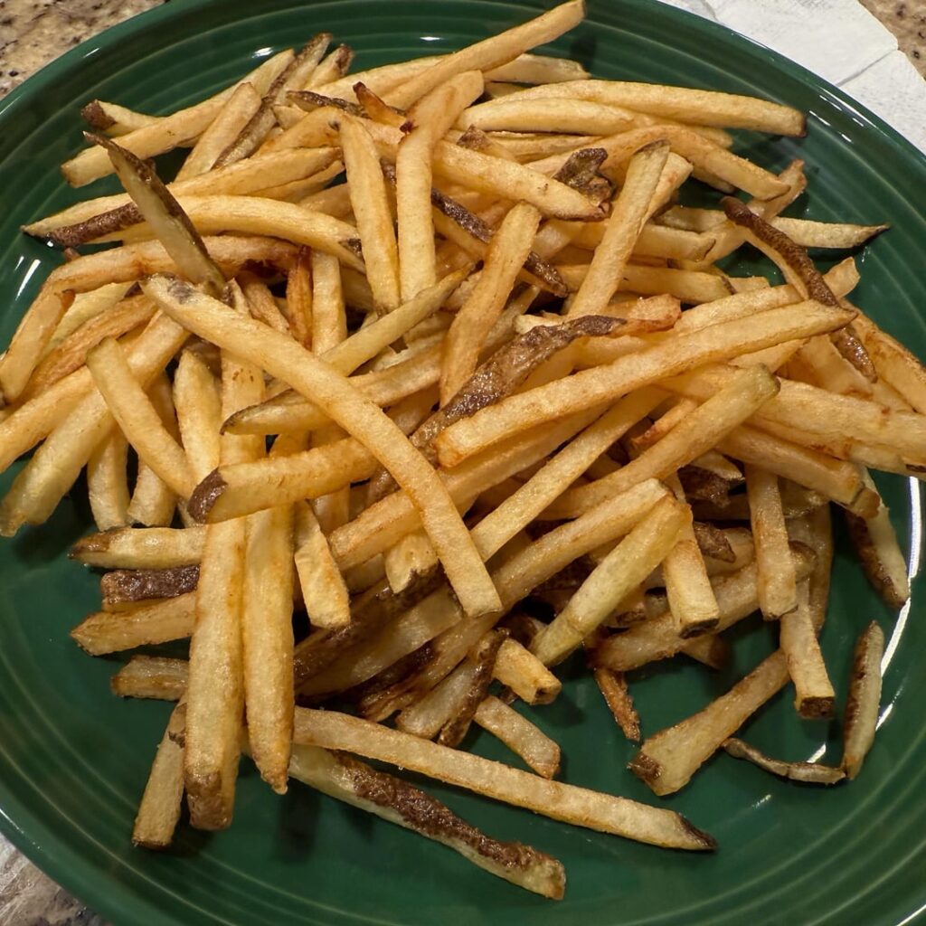 [Homemade] French Fries and Waffle Fries