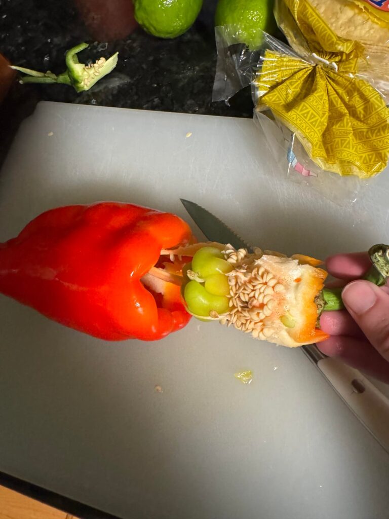 My bell pepper was pregnant?