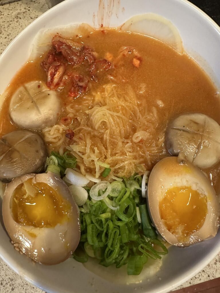 Combined spaghetti squash with my Ramen dish