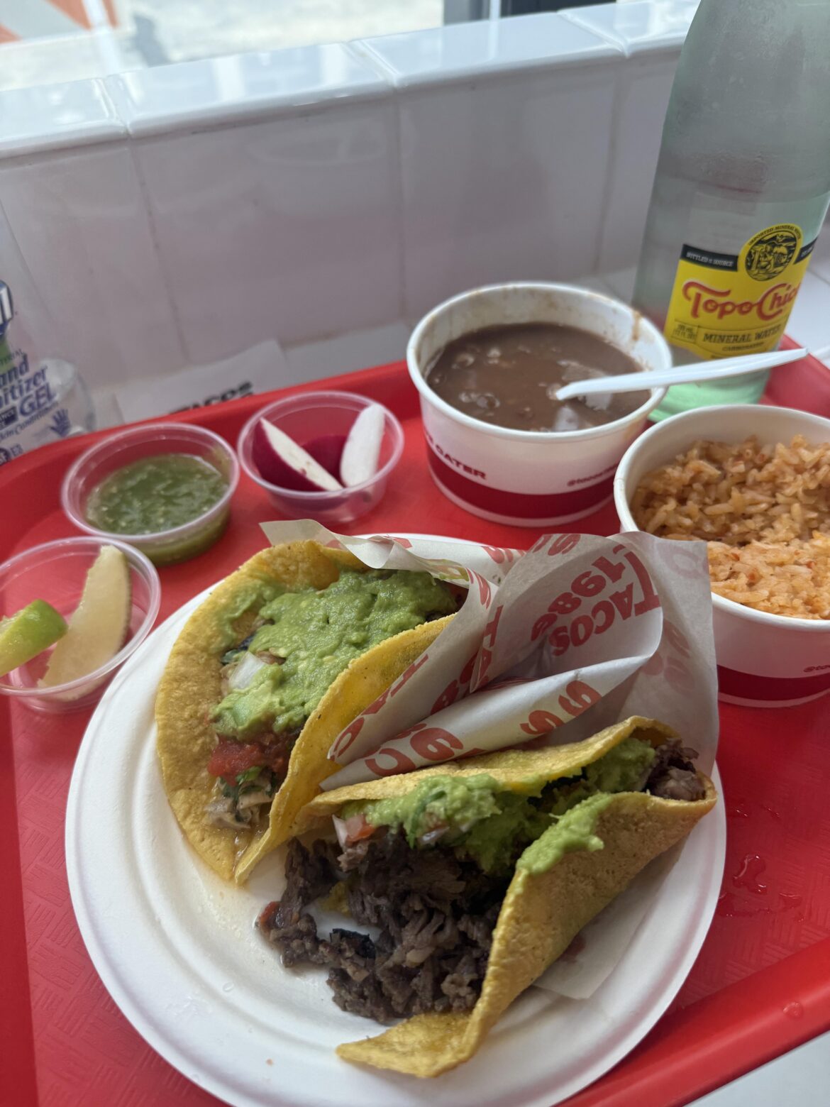 Combo meal from Tacos 1986