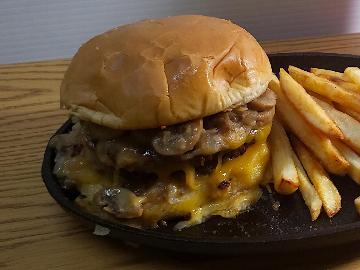 Double Gouda Mushroom Burger
