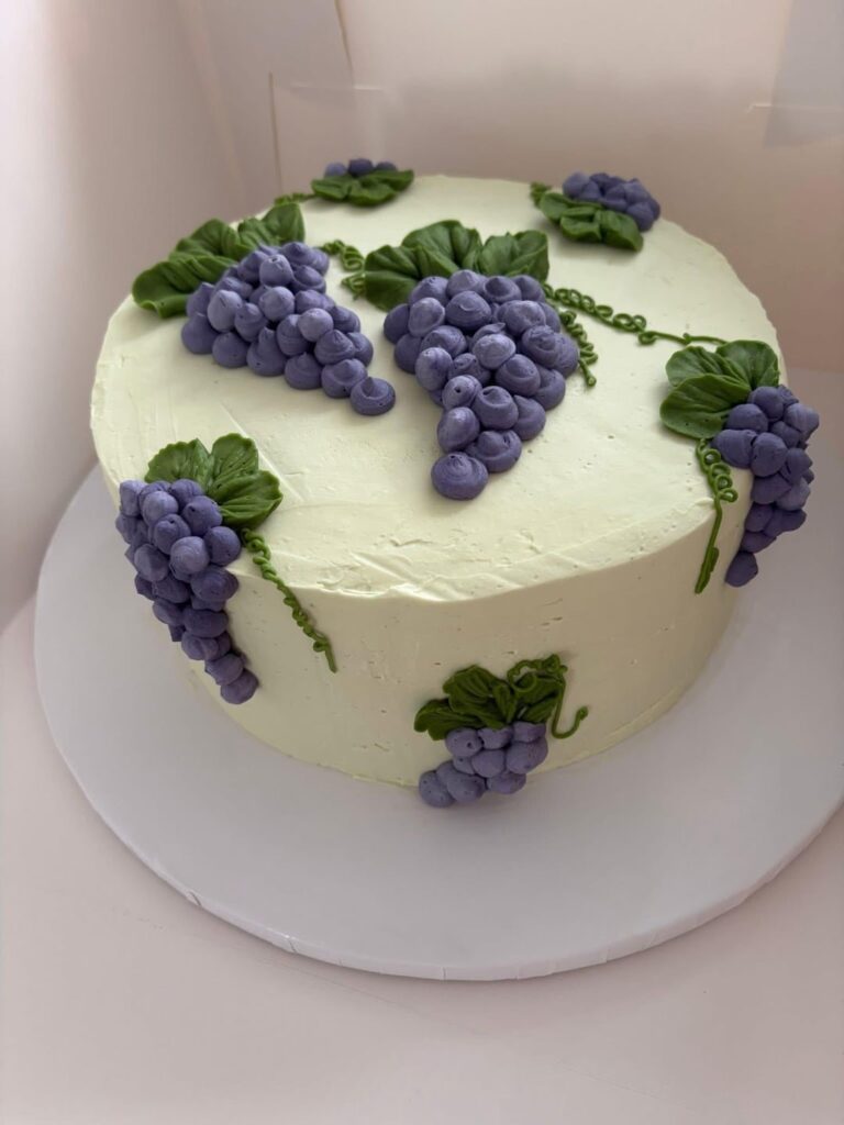 Vineyard/Grape-Themed Cake for a Birthday on Martha’s Vineyard Island