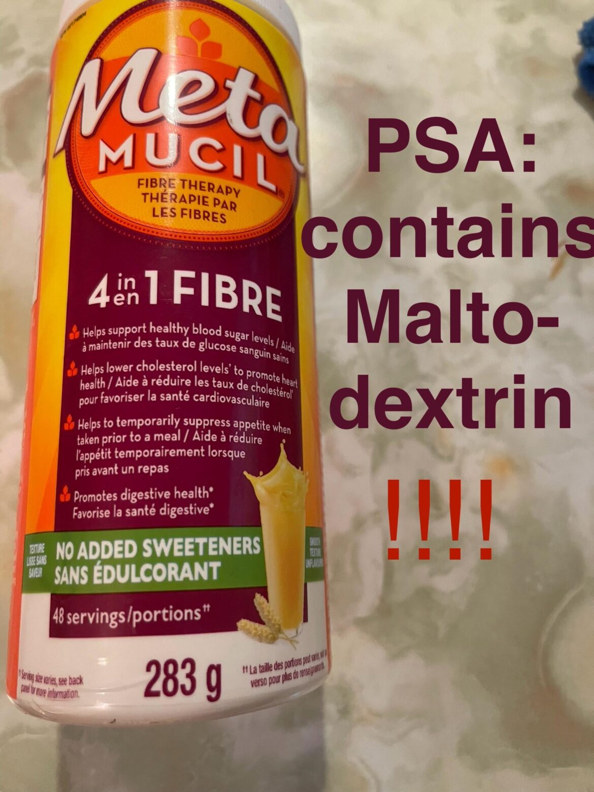 PSA: *not* a good way to buy psyllium for keto recipes!