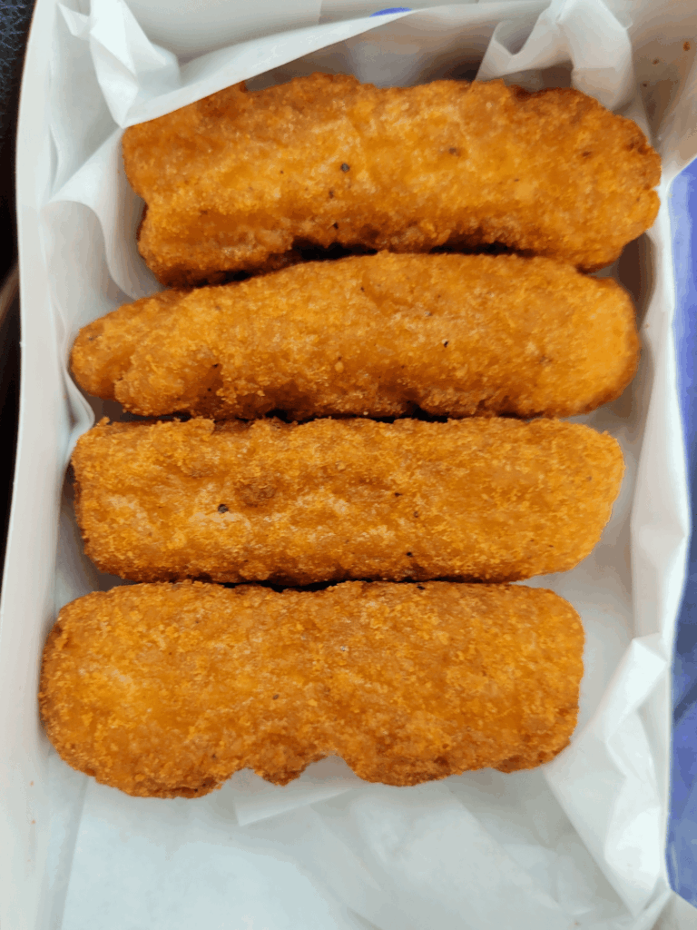 Hot fresh mozzarella sticks