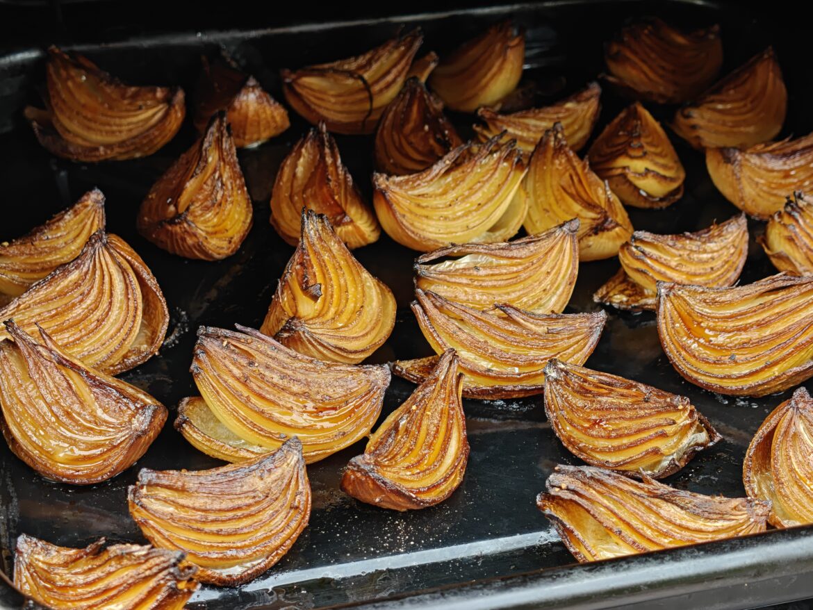 Hickory-smoked onions