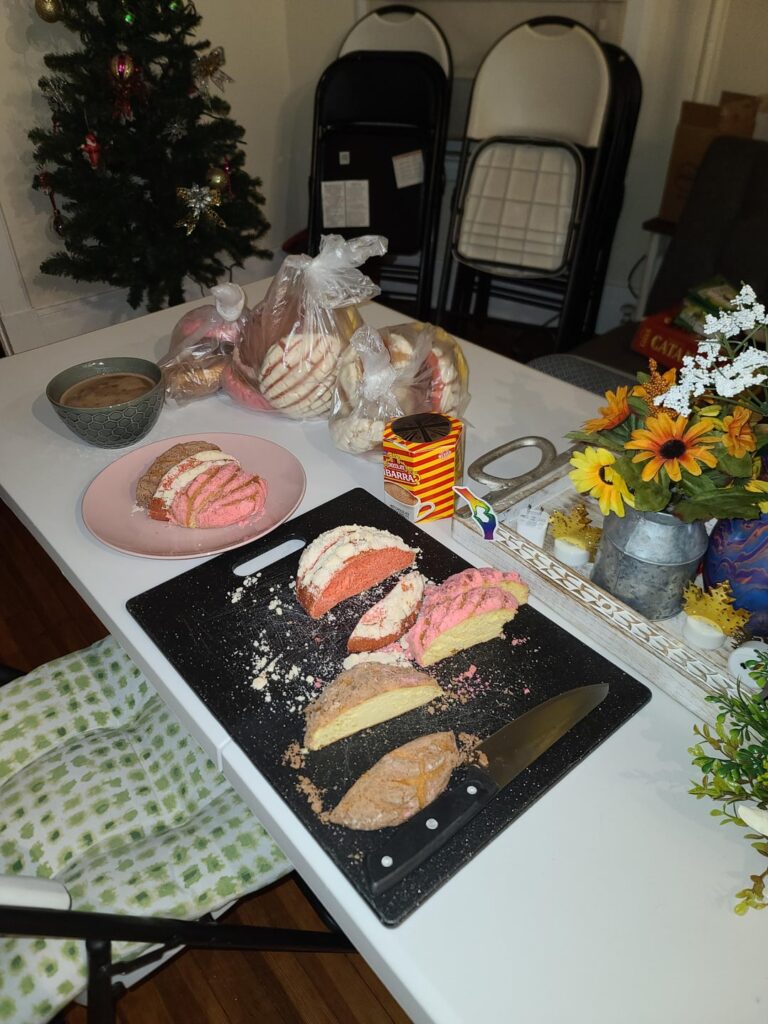 Mexican hot chocolate and conchas from La Placita