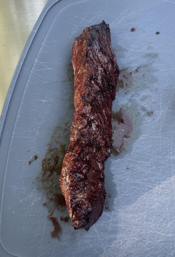 Grilled hanger steak is tough to beat