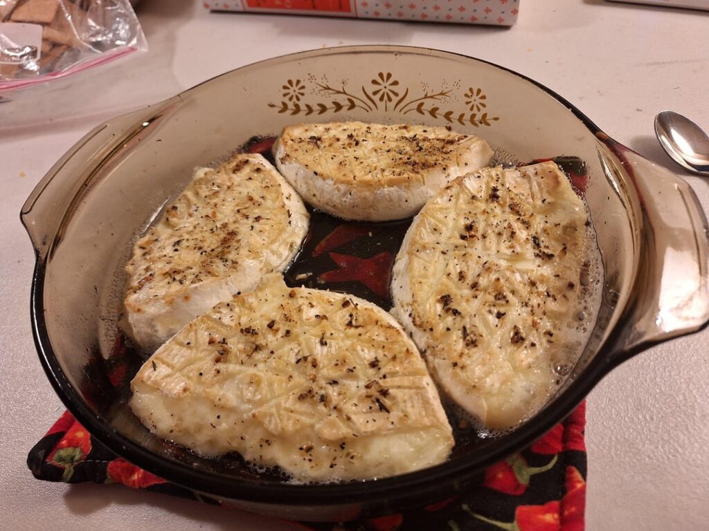 was given some off-brand Brie so made baked brie.