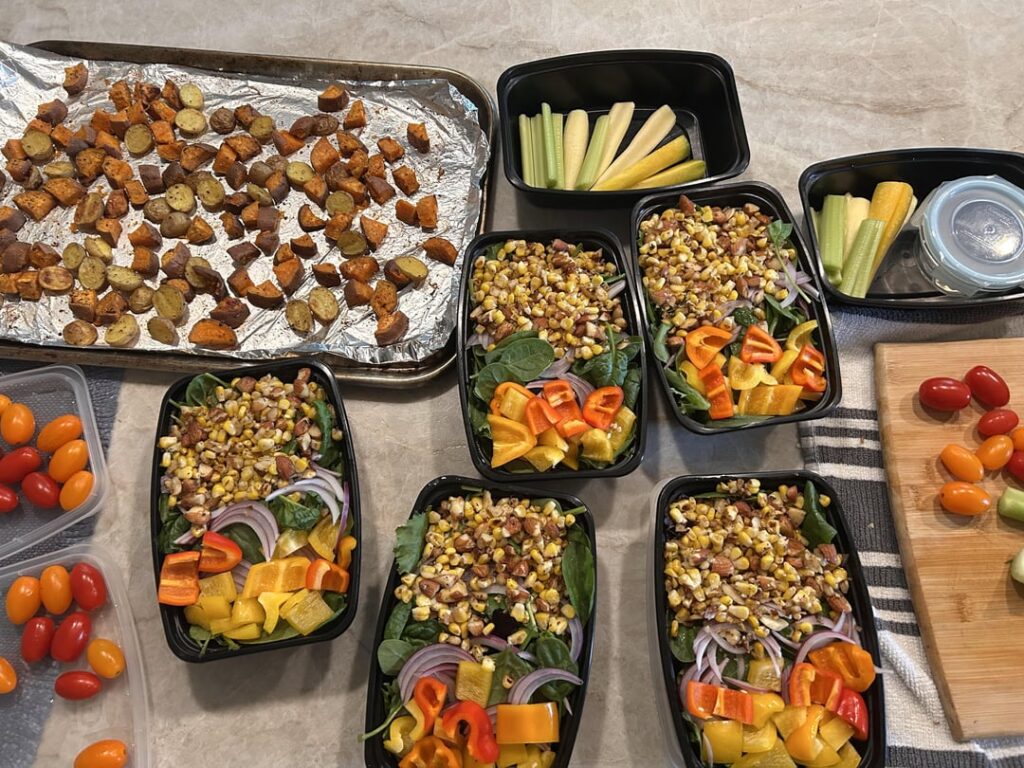 Meal prepping veggies 😬