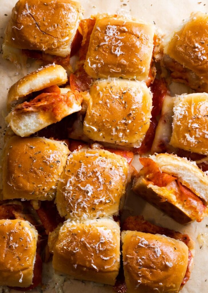 Hot Honey Pepperoni Pizza Sliders