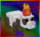 French Fry Ferret pet icon for Roblox Grow a Garden.