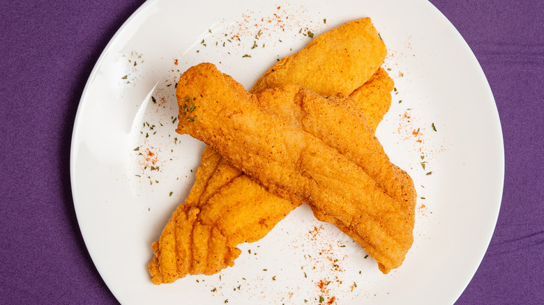 plate of fried catfish