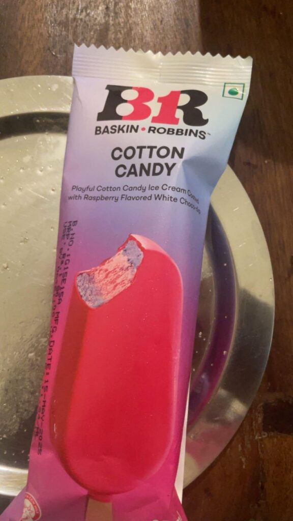 ice cream review: baskin robins' cotton candy ice cream bar