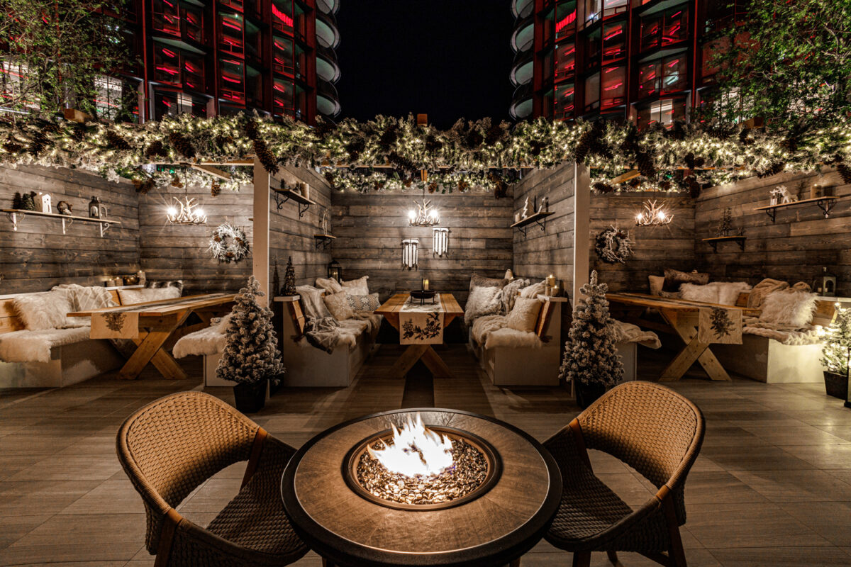 Fairmount Century Plaza's Swiss chalets transport guests to the Alps.