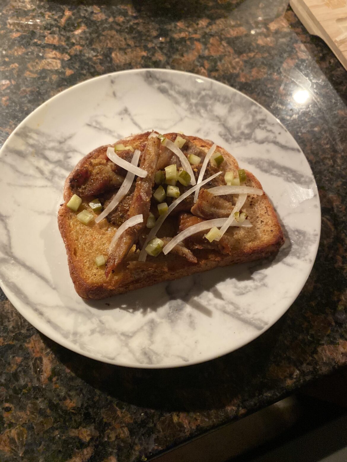 De constructed McRib (it’s a joke!)