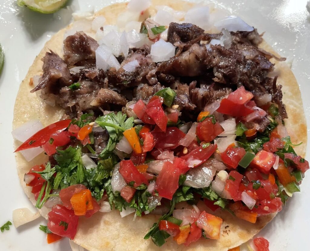 I made some broth with oxtails and then took the meat off the tails and made tacos.