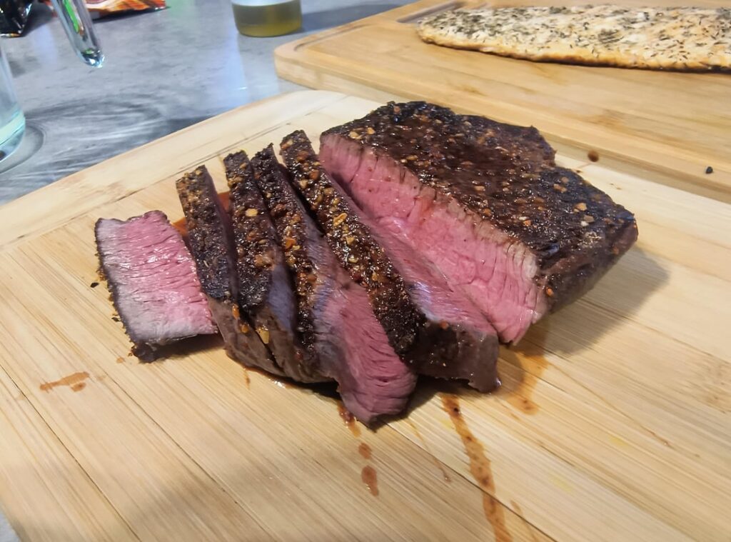 Meaty sirloin and fresh sashimi grade Arctic char