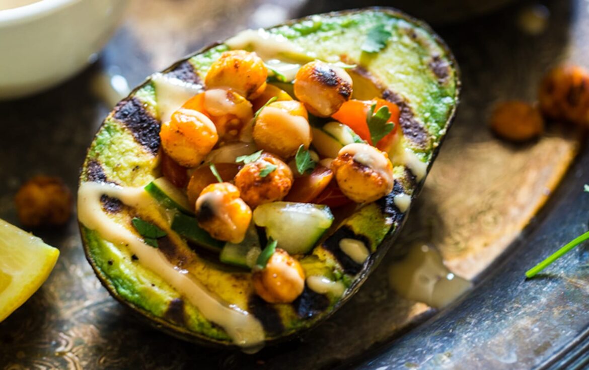 Mediterranean Grilled Chickpea-Stuffed Avocados [Vegan] – One Green Planet