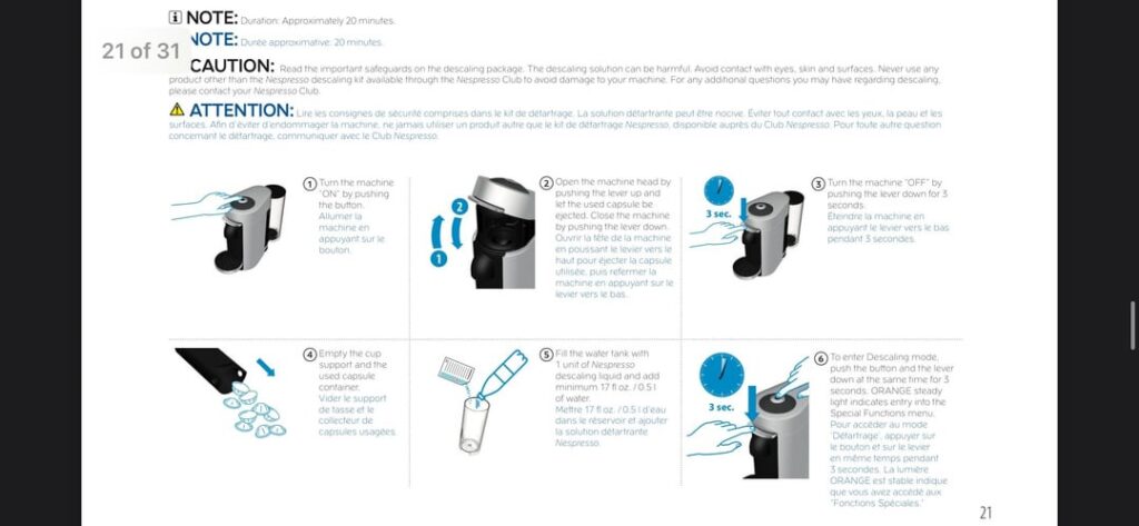 Vertuo Plus Descaling