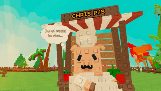 Chris P asking for a donut in Grow a Garden.