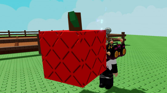 A red block in Grow a Garden.