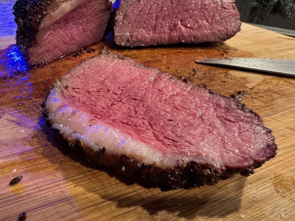 Smoked then seared picanha