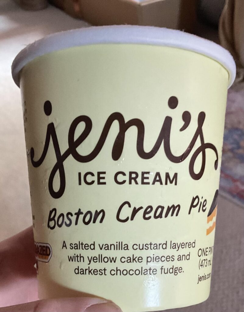 Definitely the best Boston Cream Pie icecream