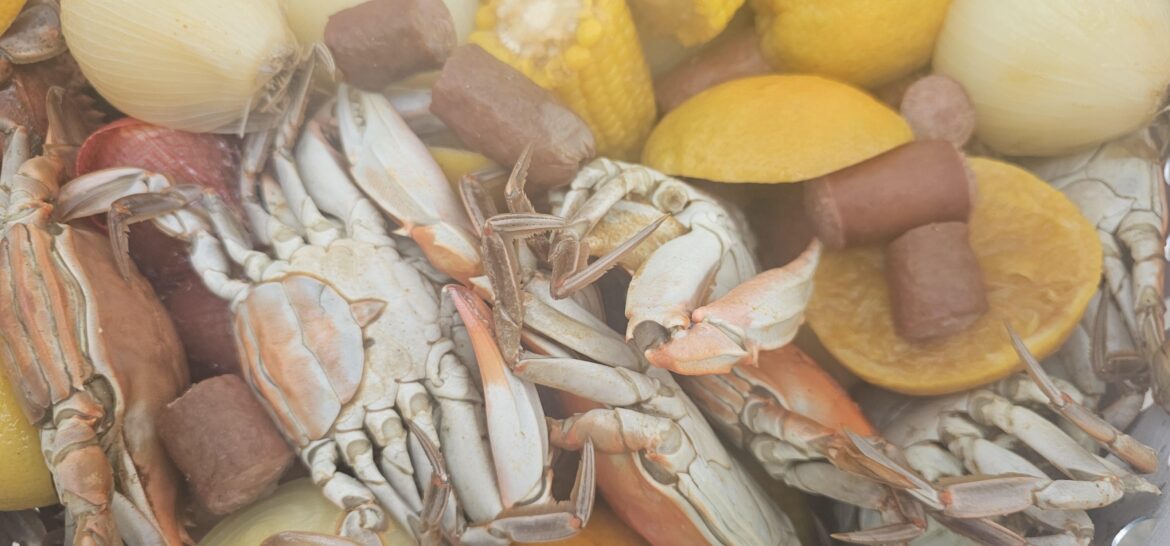 Who uses oranges in a seafood boil??