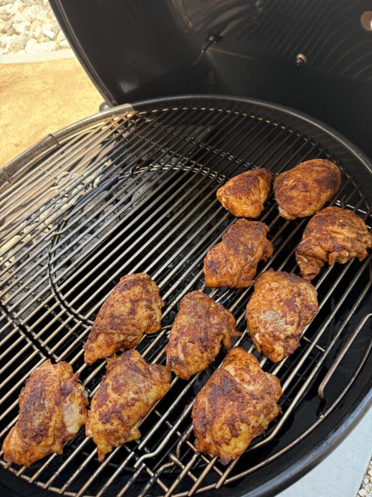 Chicken thighs on the 26” Master Touch