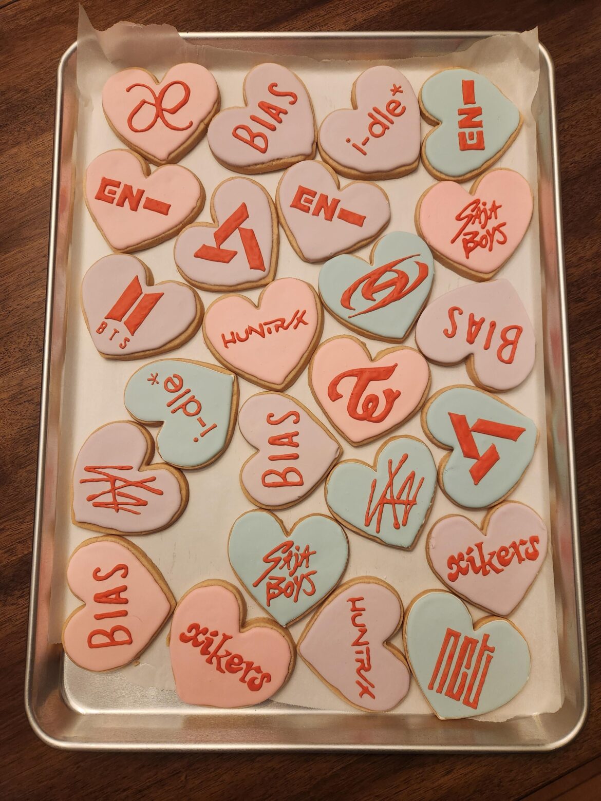 I like creating cookies for my local kpop night