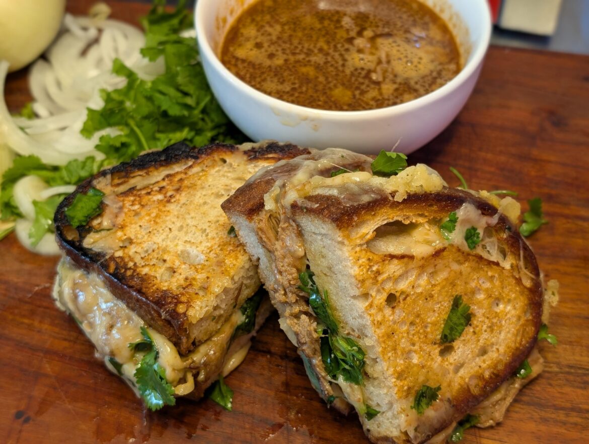 Quesabirria inspired grilled cheese....er melt