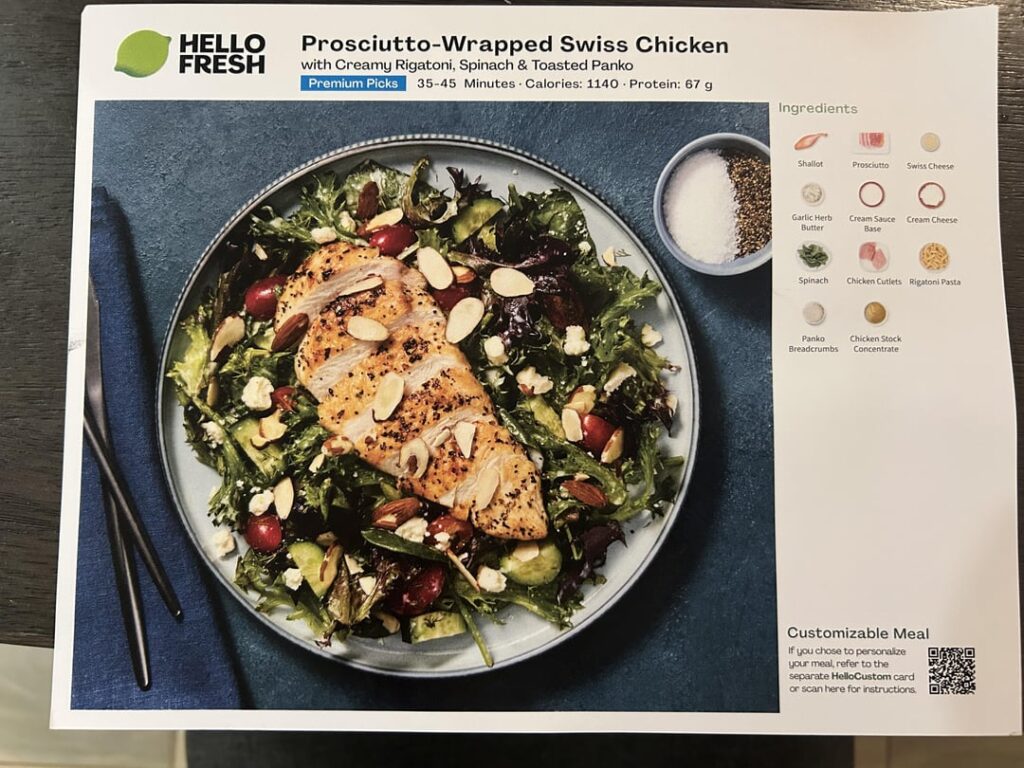 New recipe cards show a completely different meal New recipe cards show a completely different meal