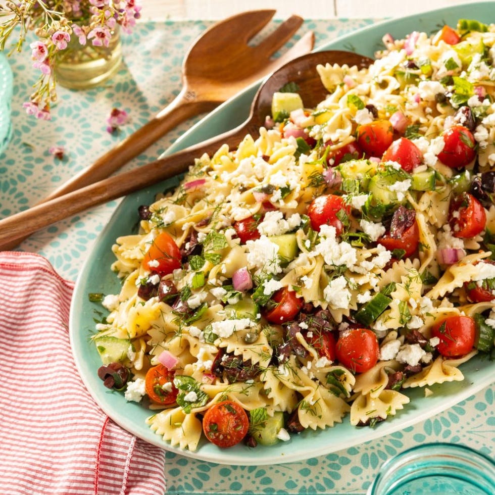 healthy greek pasta salad