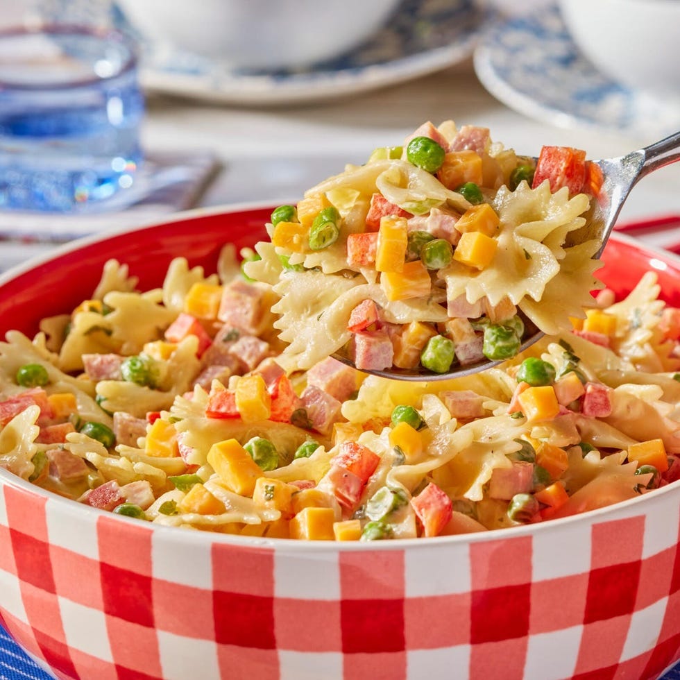 healthy bow tie pasta salad
