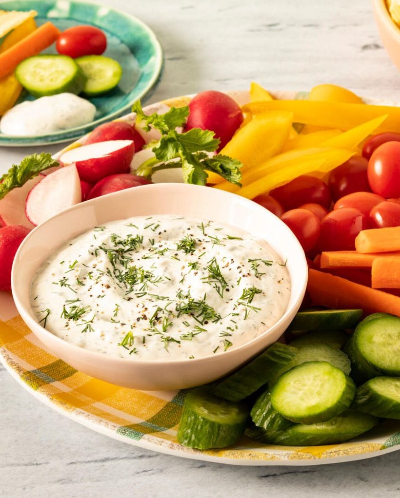 healthy snacks for kids dill dip