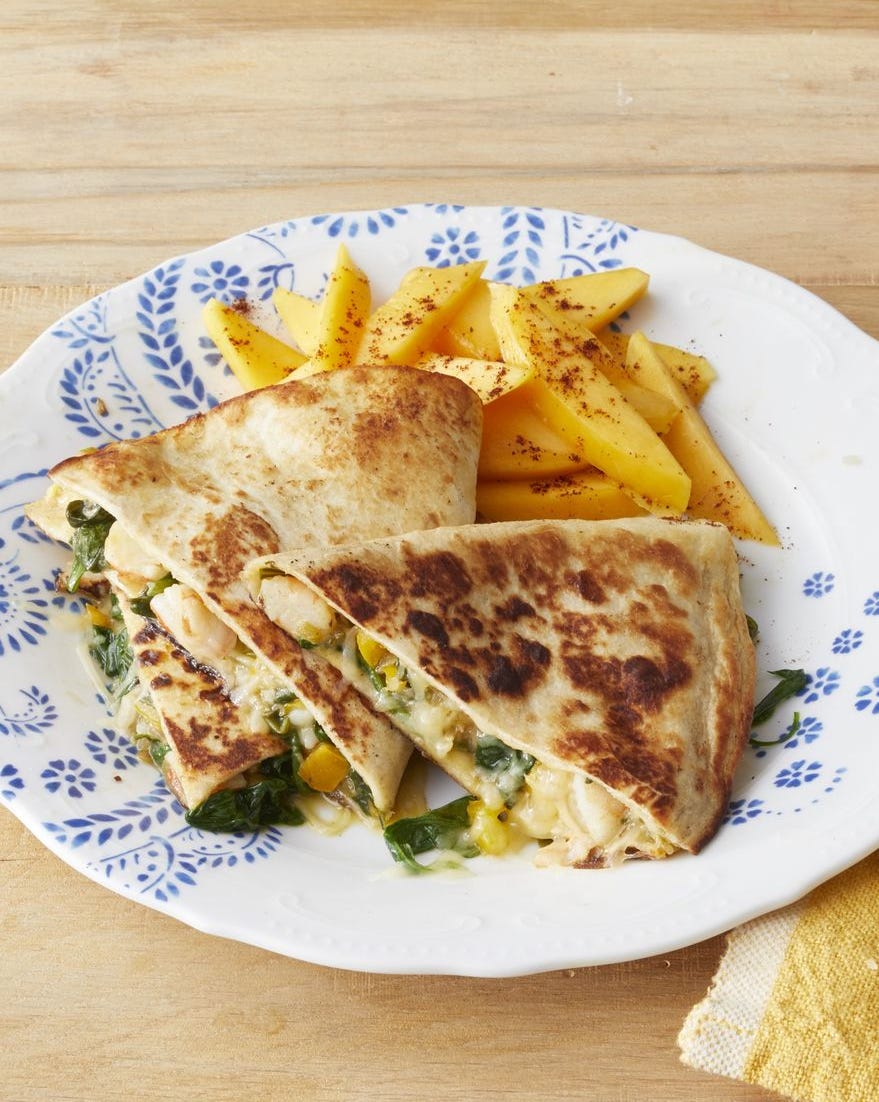 healthy snacks for kids shrimp and veggie quesadillas