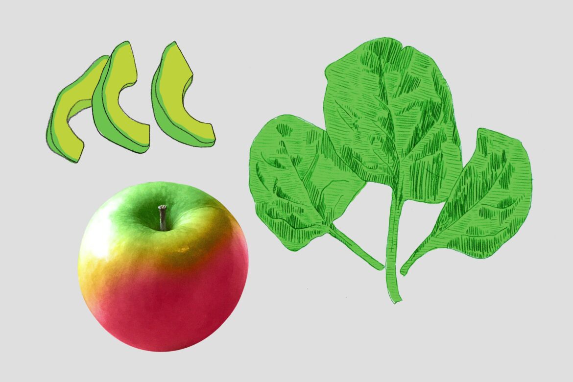 Your Mini Guide to 6 Tasty, Healthy Eats Near Grounds apple, lettuce, and avocado slices