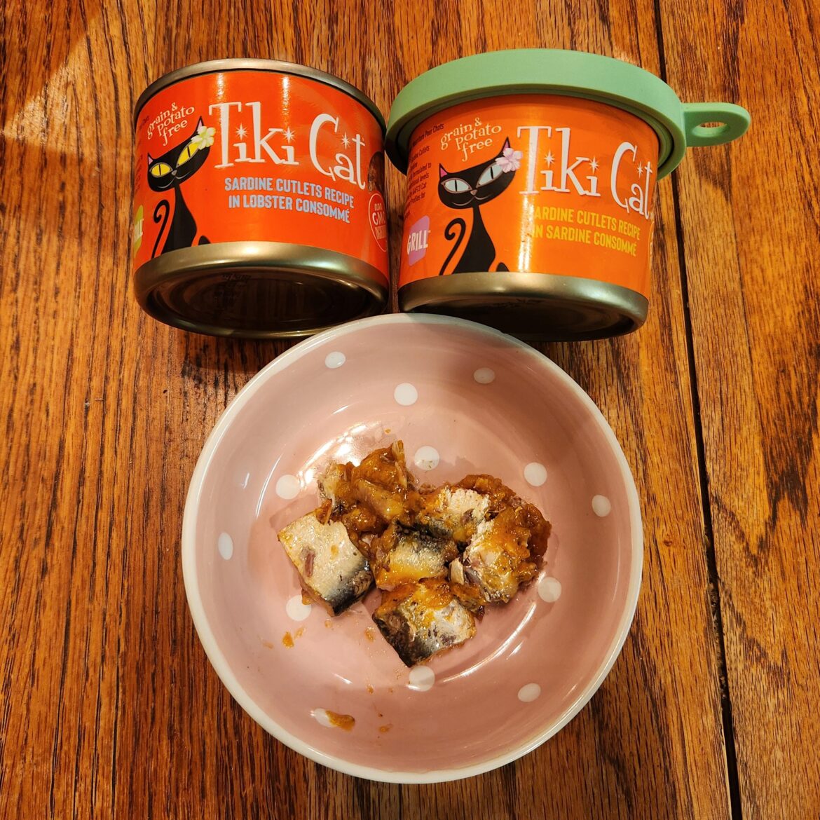 So my cat started throwing up, lost a bunch of weight, and has been diagnosed with hyperthyroidism. She'll be radioactive in a couple of weeks, but until then I'm on Opperation Fatten Cat'n. After sampling about a hundred flavors, these are the only tins she will currently eat.