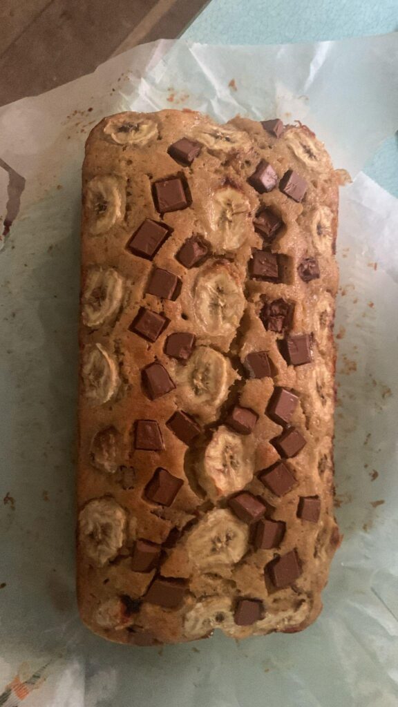 I thought you would appreciate the banana bread that my sister made