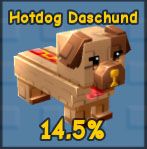 Hot Dog Daschund Pet in Roblox Grow a Garden.