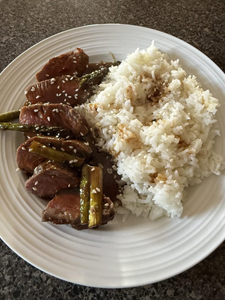 Soy-Glazed Steak with Asparagus Stir-Fry…Loved the Sauce!! Review Below ⬇️ Soy-Glazed Steak with Asparagus Stir-Fry…Loved the Sauce!! Review Below ⬇️