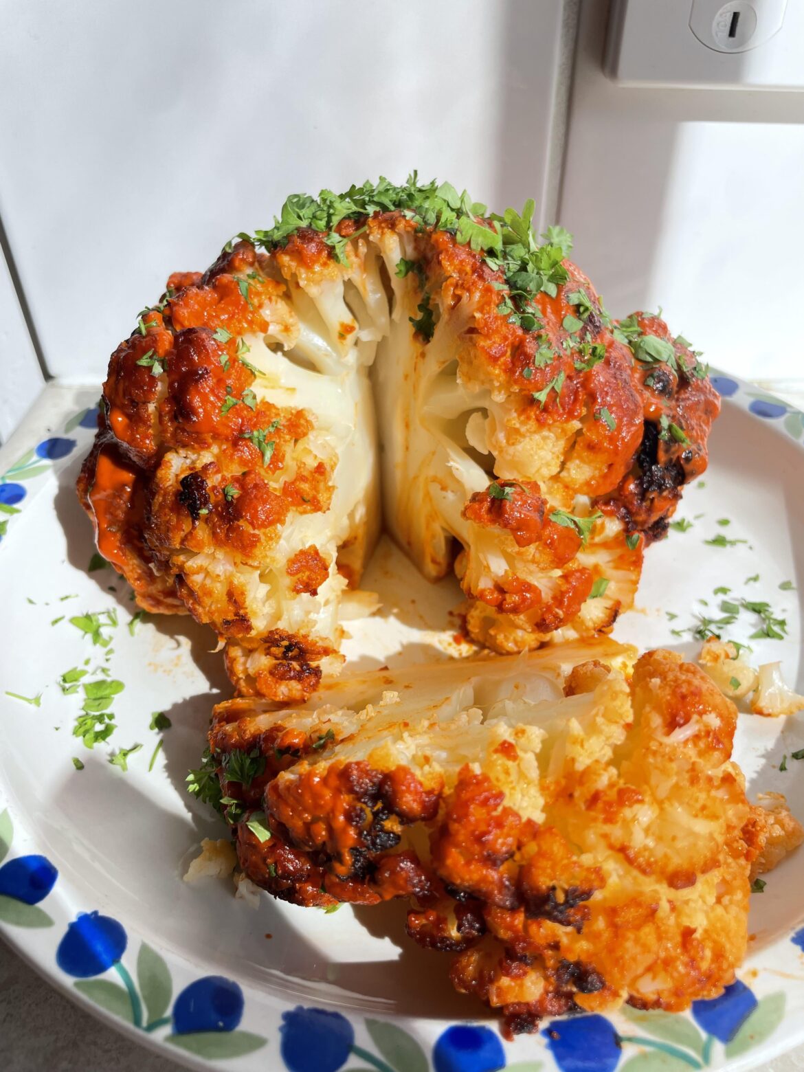 Whole roasted cauliflower in the air fryer?!