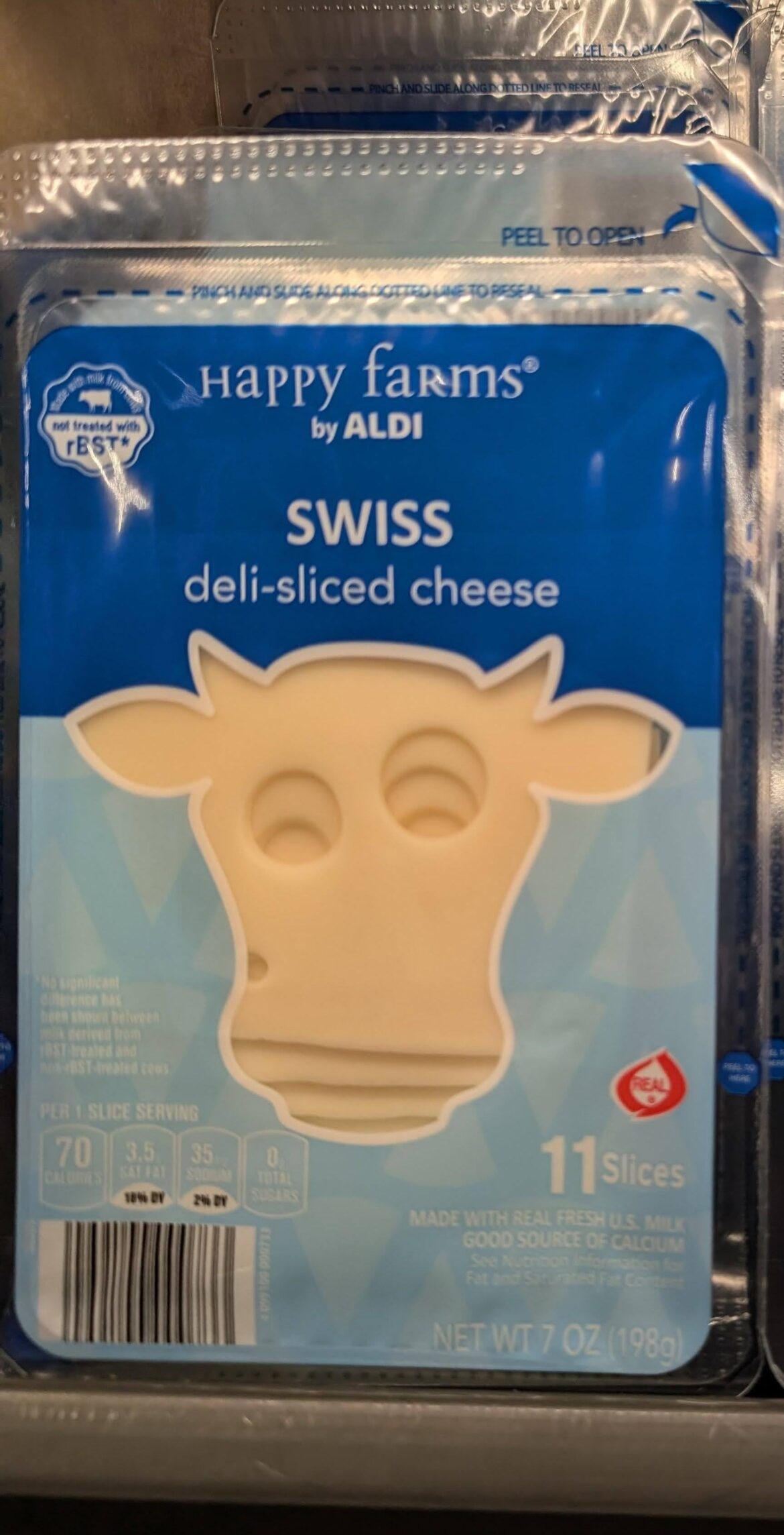 Enjoy this picture of the Swiss cheese I took in Aldi.