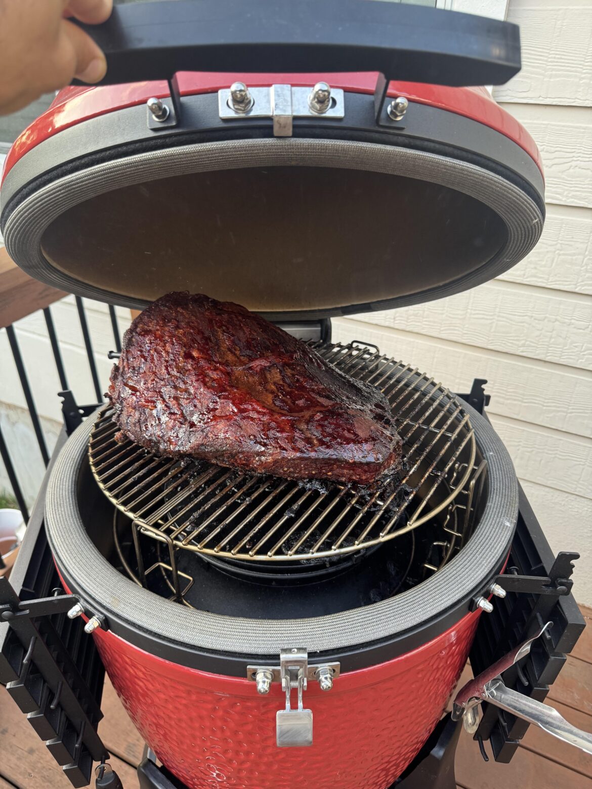 Phase one, overnight smoke of brisket done ✅