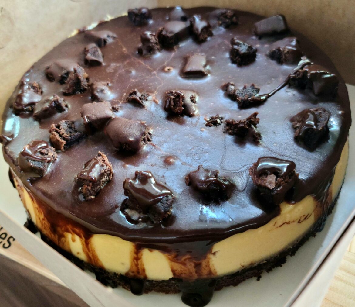Homemade Triple Chocolate Fudge Brownie Cheesecake