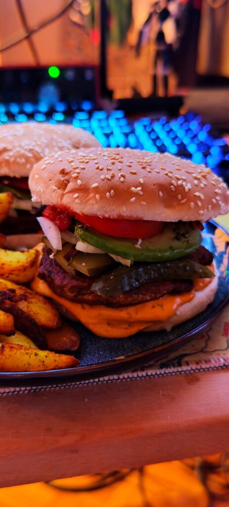 made Burgers and chips yesterday