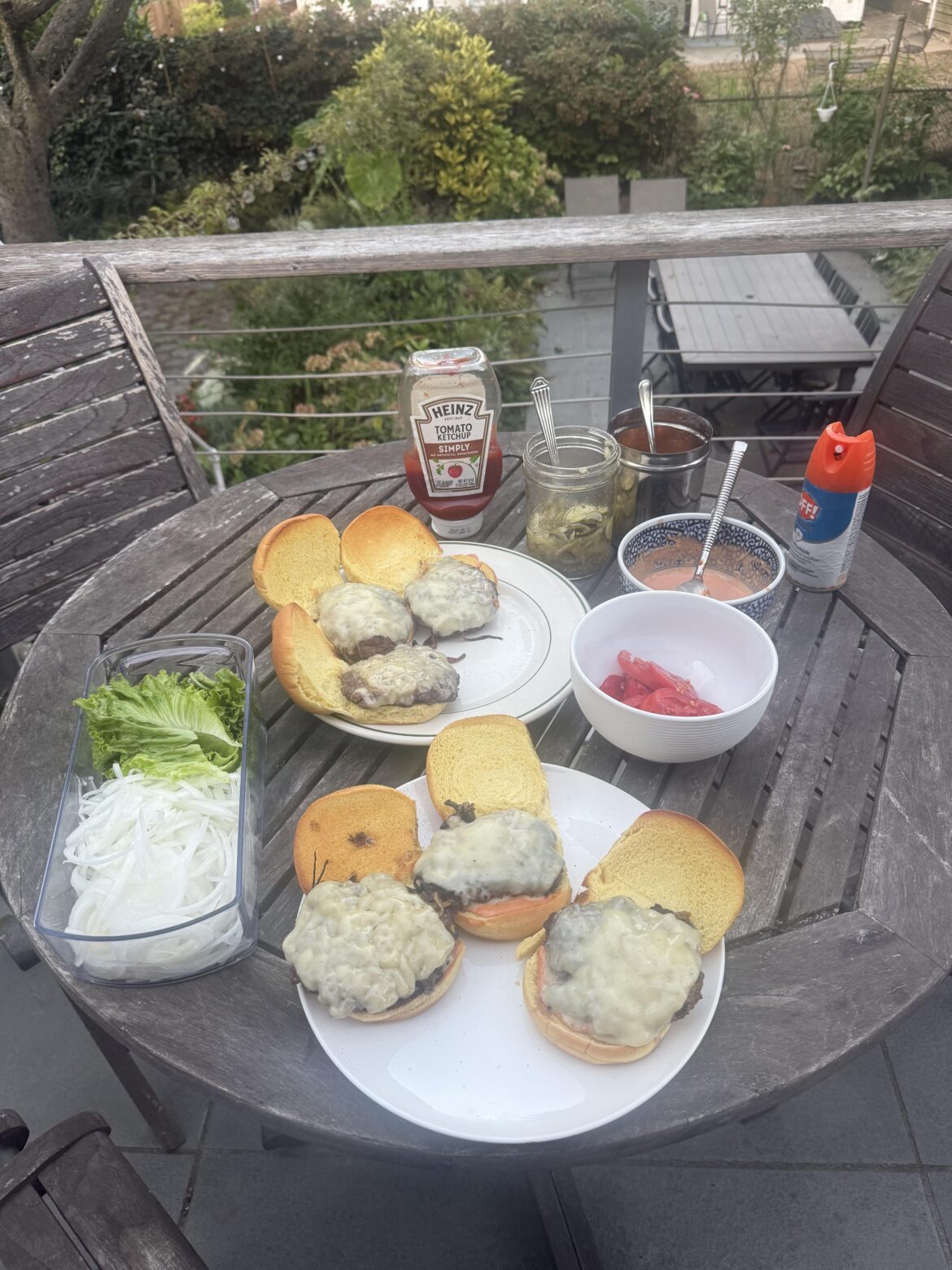 Late summer burger spread