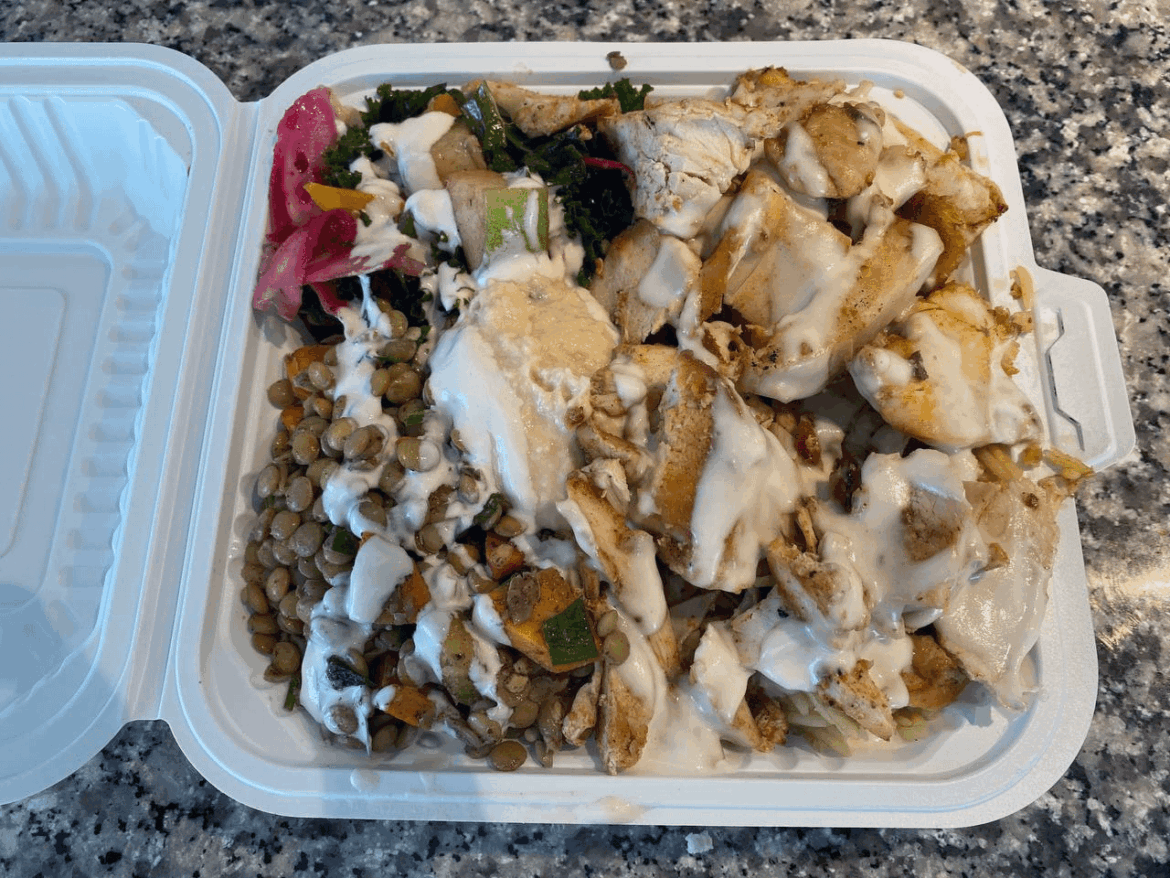 Chicken Shawarma Plate from Lebanon Express